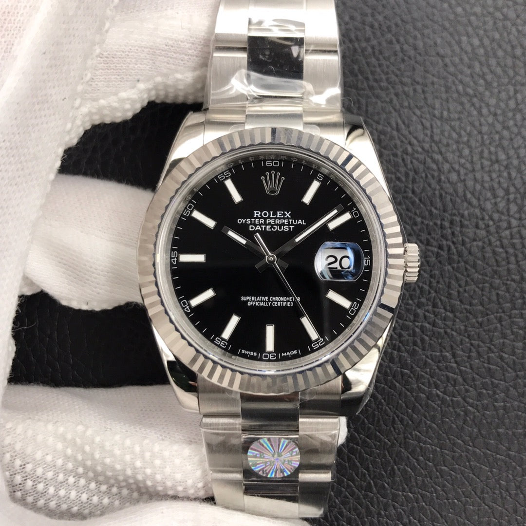 DATEJUST 41MM STAINLESS STEEL BLACK DIAL