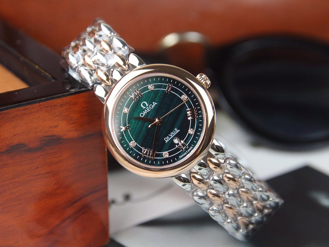 DEVILLE LADYMATIC 29MM TWO TONE BLUE DIAL