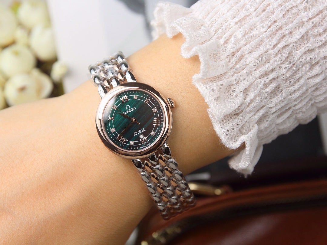 DEVILLE LADYMATIC 29MM TWO TONE BLUE DIAL