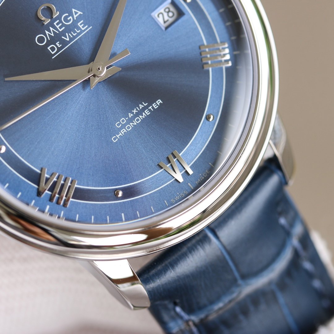 DE VILLE PRESTIGE 39.5 SILVER BLUE DIAL