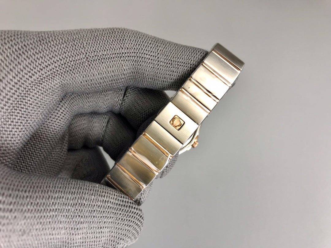 Omega Constellation 27mm Diamond Silver Pink Gold