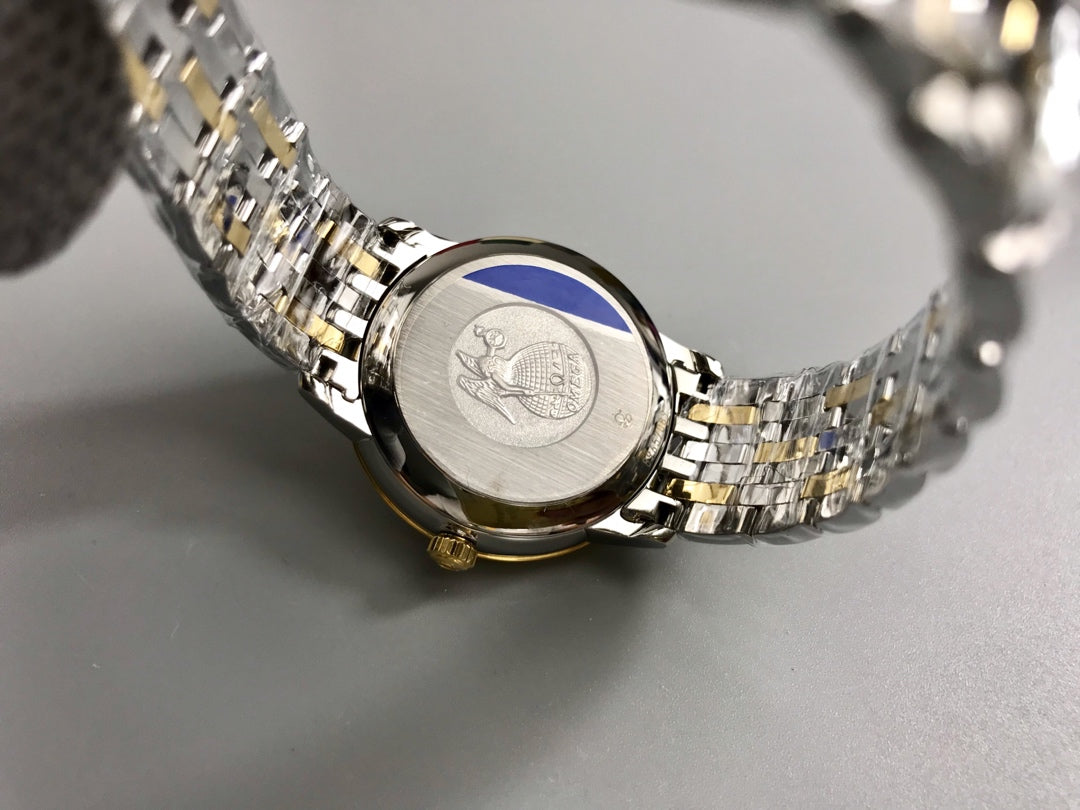 Omega De Ville 32.7mm Silver Gold White Dial