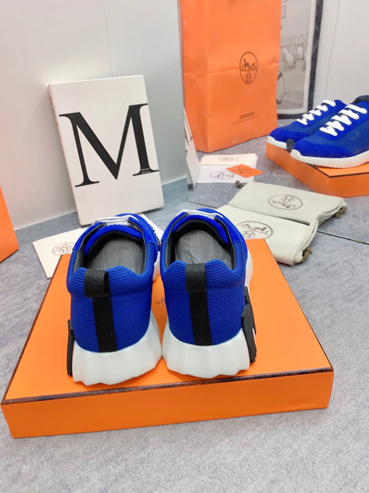 HM Bouncing Sneaker In Blue Mesh Fabric 106457