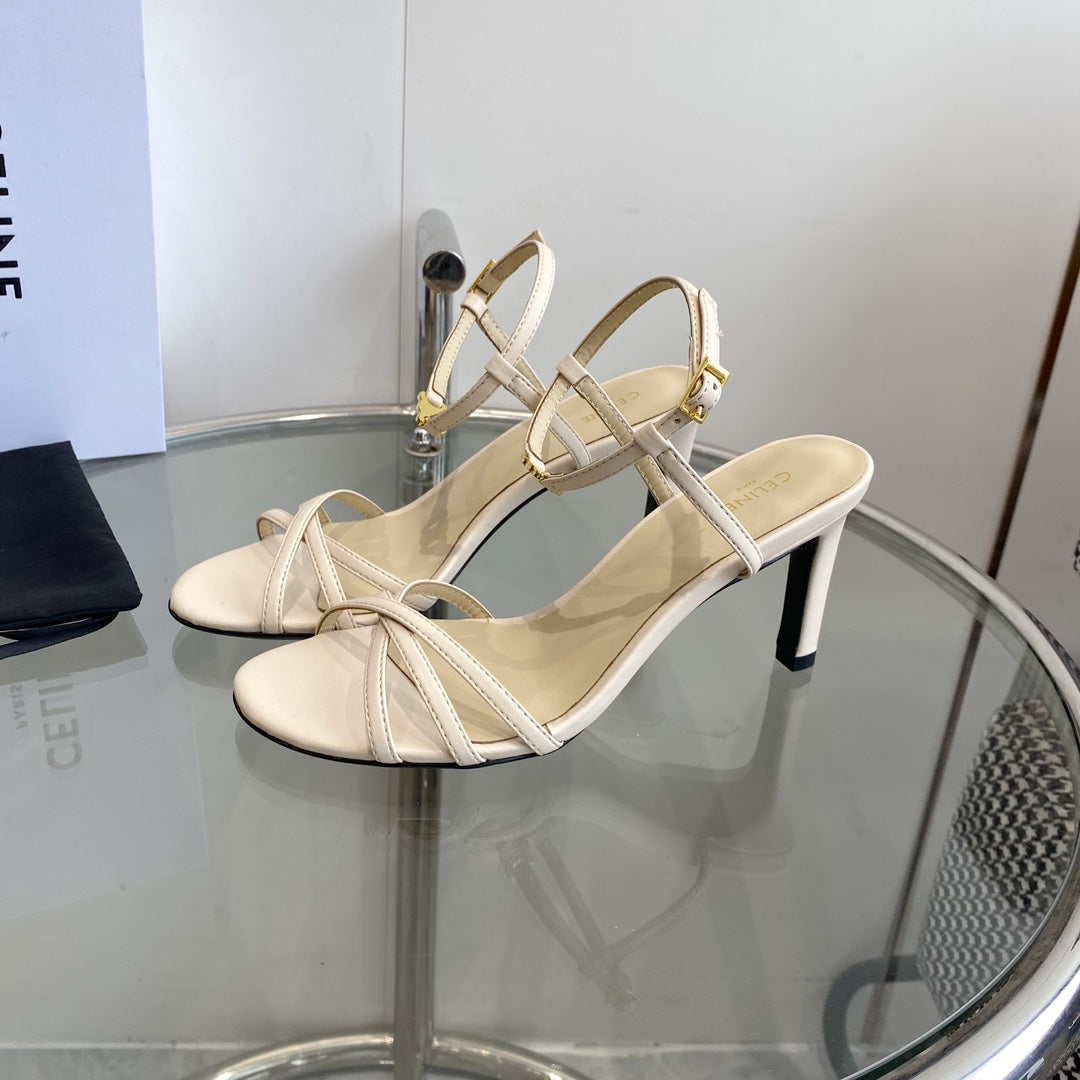 HIGH HEEL 65MM IN BEIGE CREAM CALFSKIN