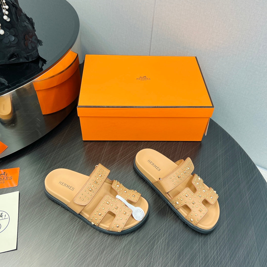 CHYPRE SANDAL LIGHT ORANGE CALFSKIN SPECIAL