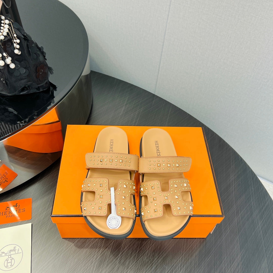 CHYPRE SANDAL LIGHT ORANGE CALFSKIN SPECIAL