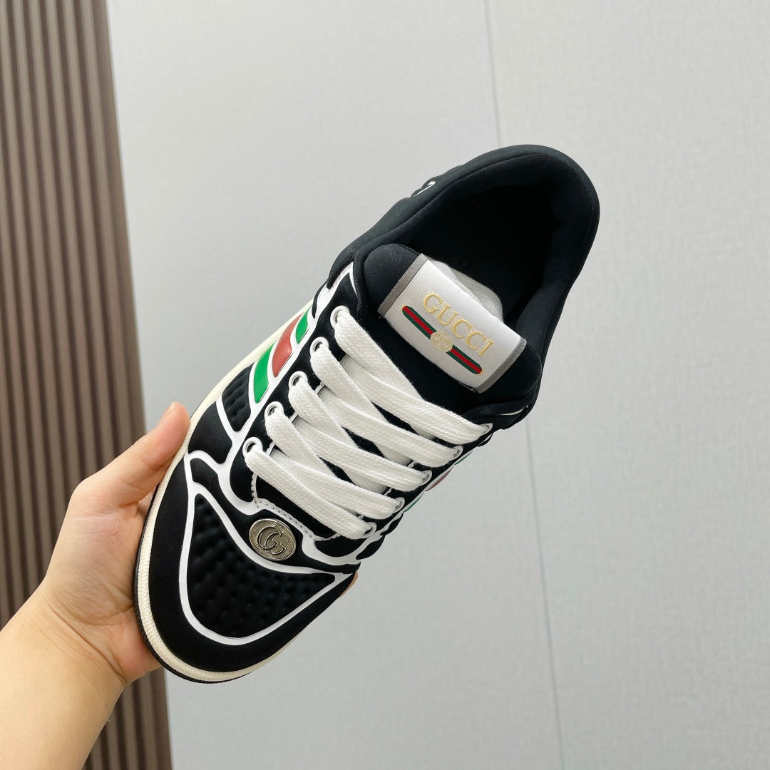 GG Screener With Web Neoprene Low Top Sneakers Black