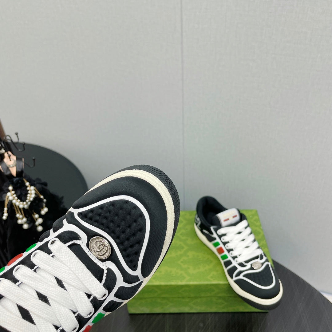 GG Screener With Web Neoprene Low Top Sneakers Black