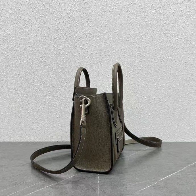 Celine Luggage Nano Bag 20cm Taupe Cowhide