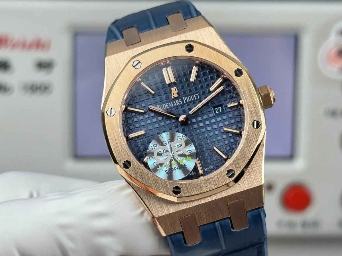 Audemars Piguet Royal 33mm Blue Dial Blue Crocodile Leather