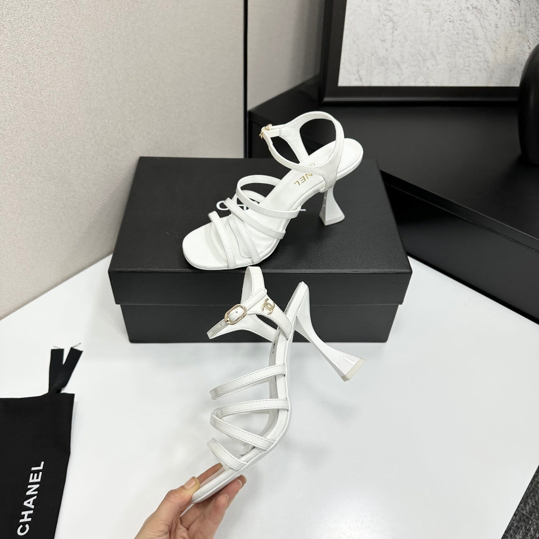CC 26s High Heel Sandals 80 White Sheepskin 626285