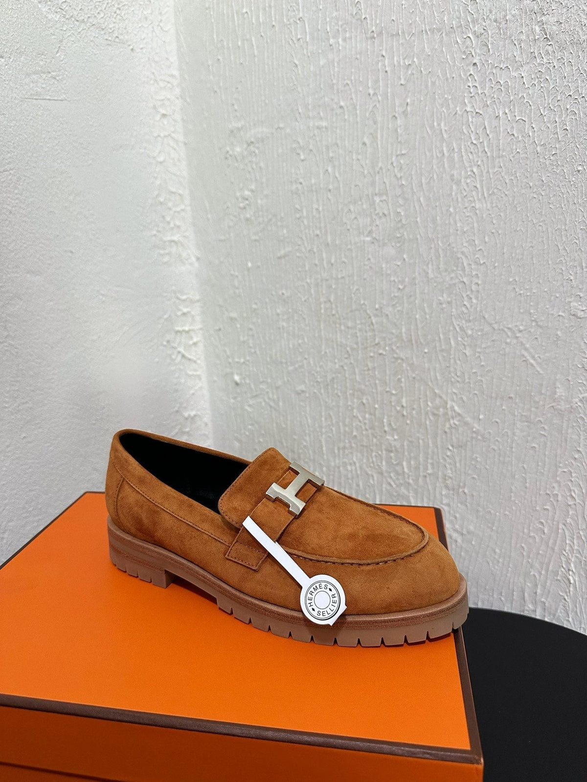 HM Faubourg Loafer 30mm Light Orange Suede 960939