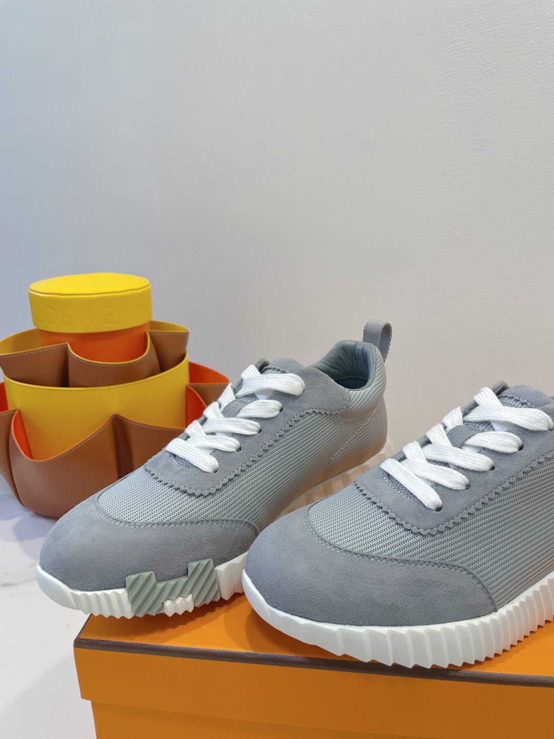 HM Bouncing sneaker Gray Fabric with Suede 212280
