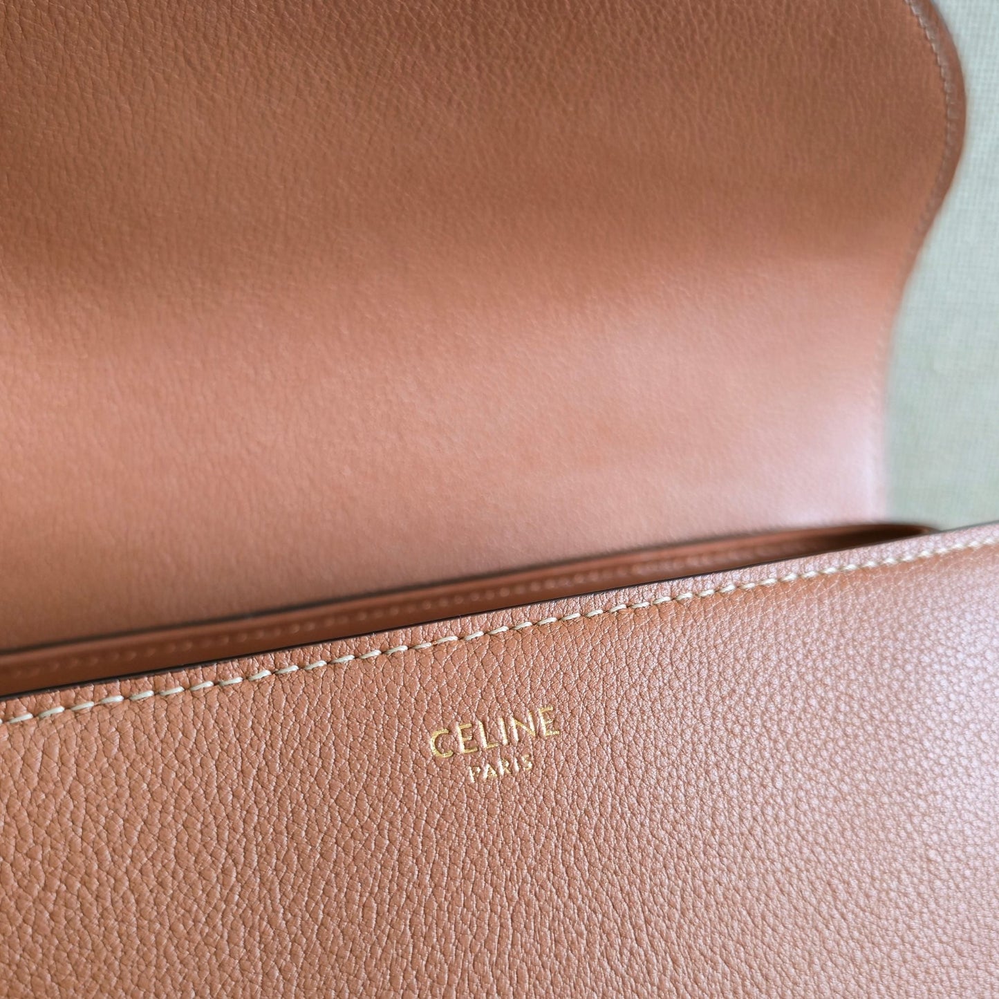 Celine Medium Nino Bag 25.5 Brown Grained Calfskin