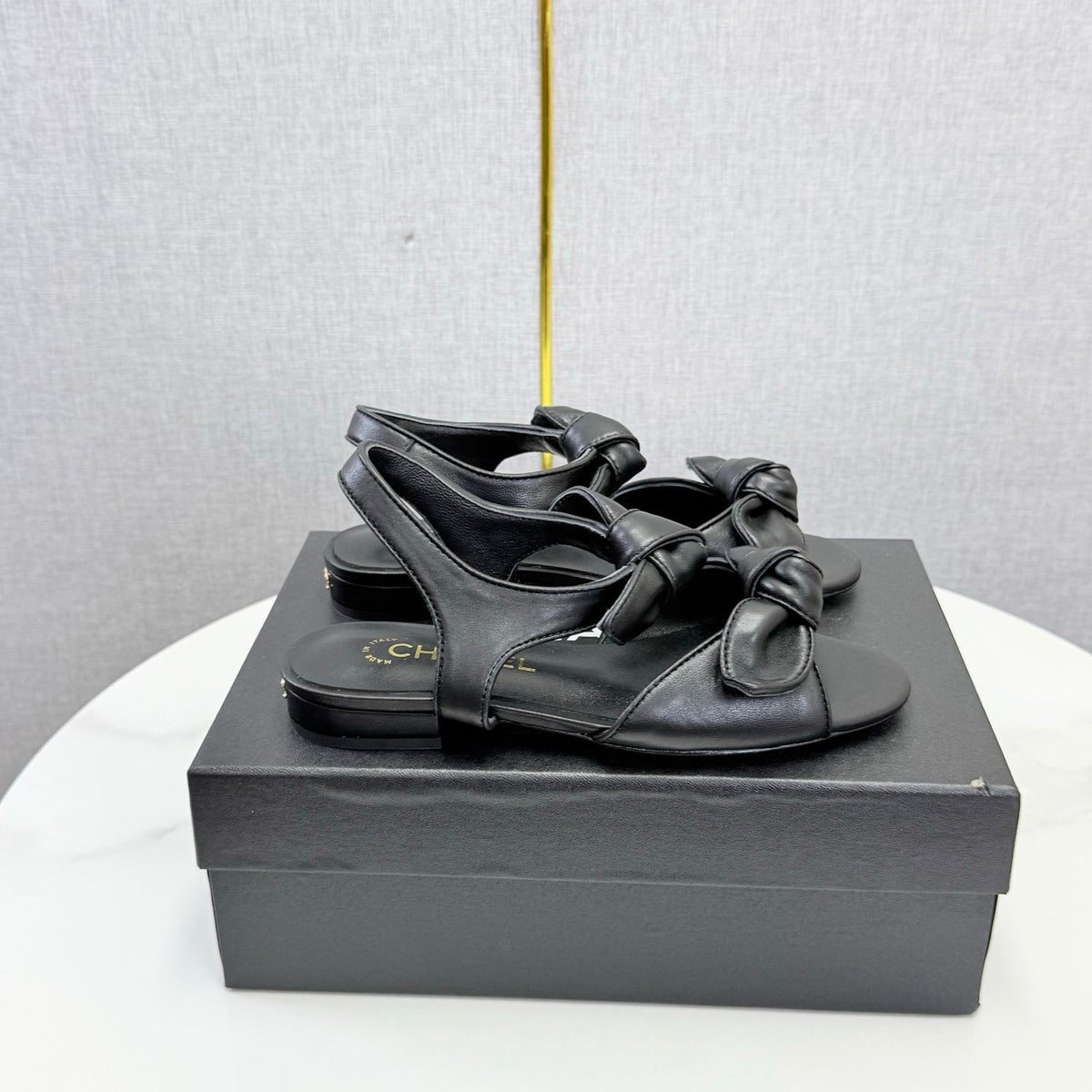 Chanel 2026 Slingback Sandals Bow Sheepskin 801644