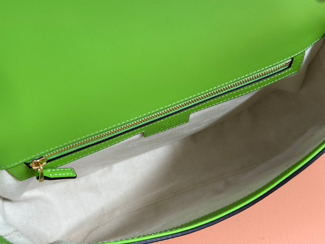 Gucci 2026 Blondie 32 Bag Green Leather 277503