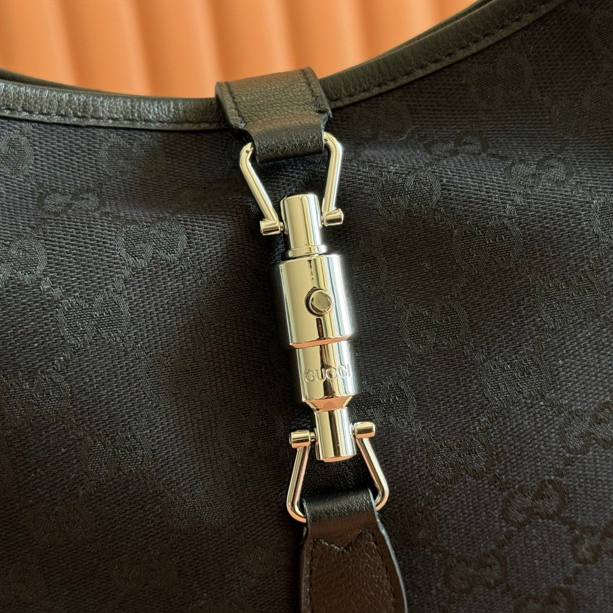Gucci 2026 Jackie 1961 Shoulder Bag 28cm Black Canvas Leather