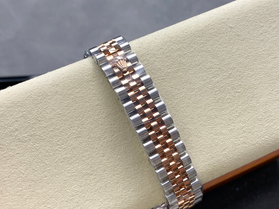 Datejust 31mm Pink Gold Steel Dark Grey Dial