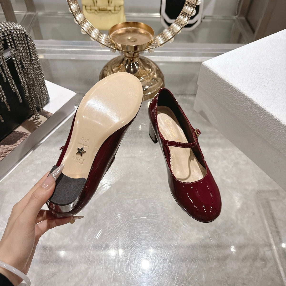 CD 26 Lolita High-Heeled 40 Red Patent Leather 592217