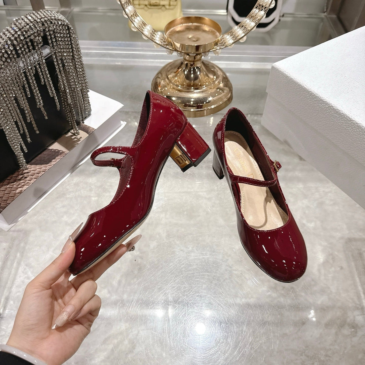 CD 26 Lolita High-Heeled 40 Red Patent Leather 592217