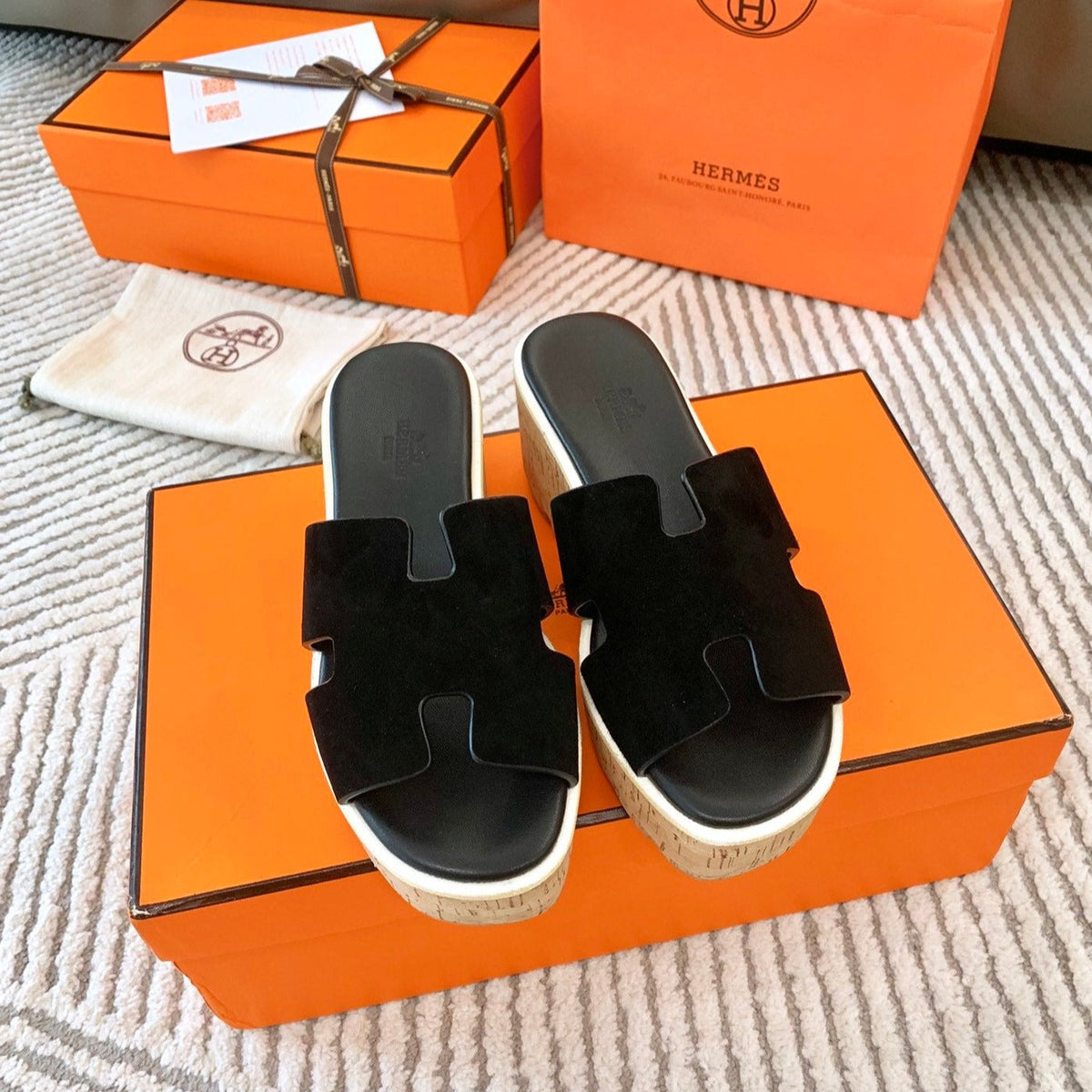 EZE 65 SANDAL BLACK SUEDE