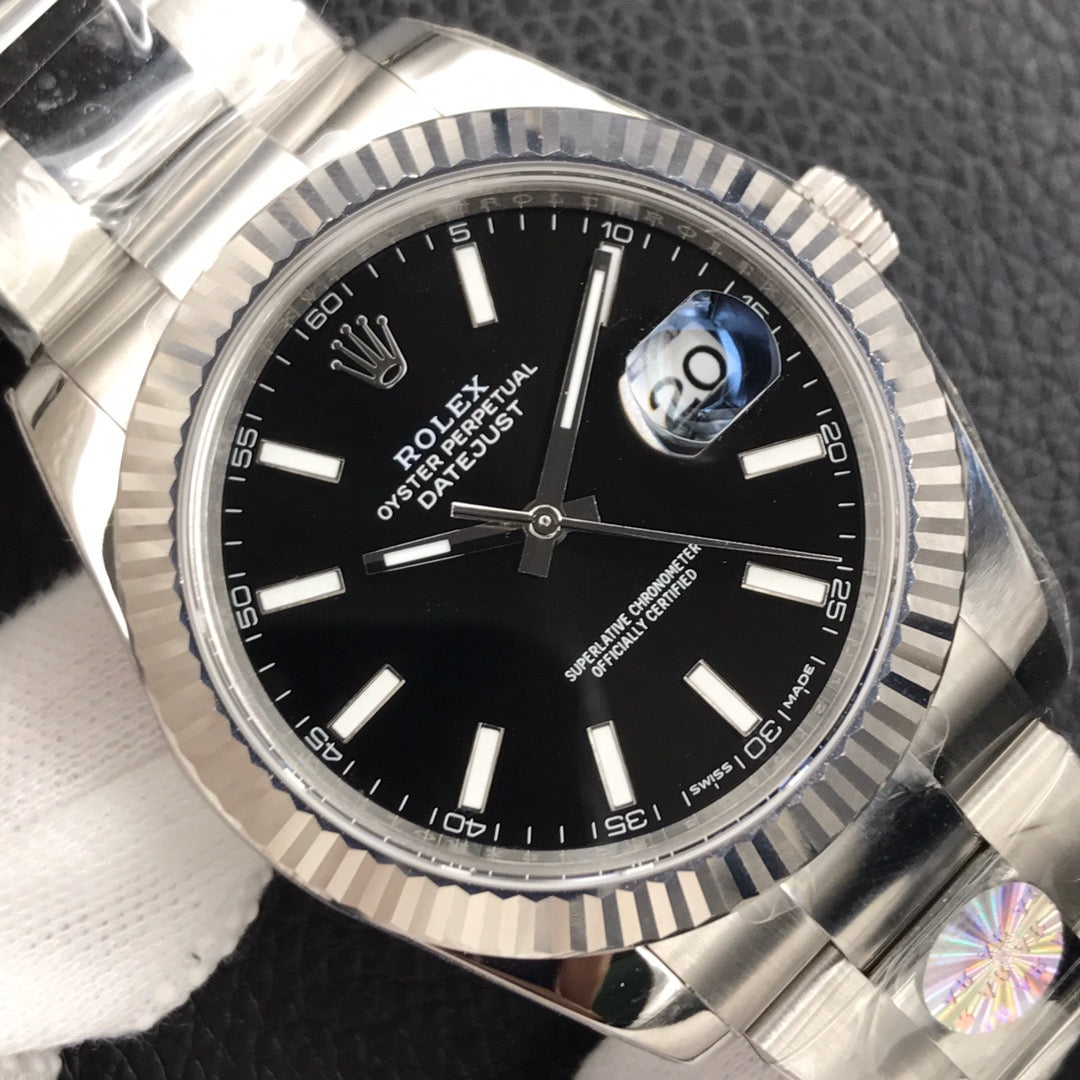 DATEJUST 41MM STAINLESS STEEL BLACK DIAL