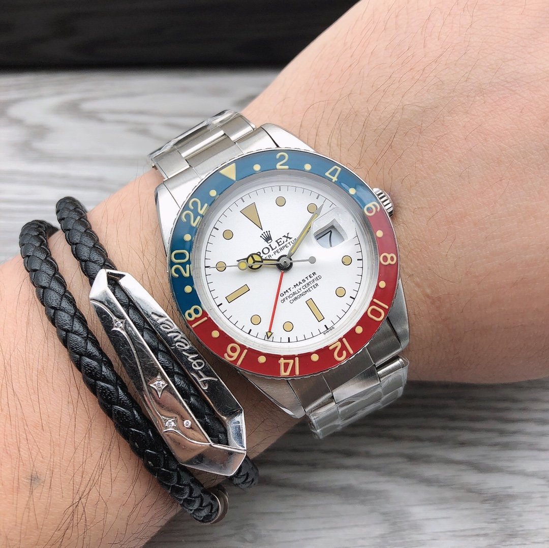 GMT-MASTER VINTAGE PEPSI 40MM WHITE DIAL