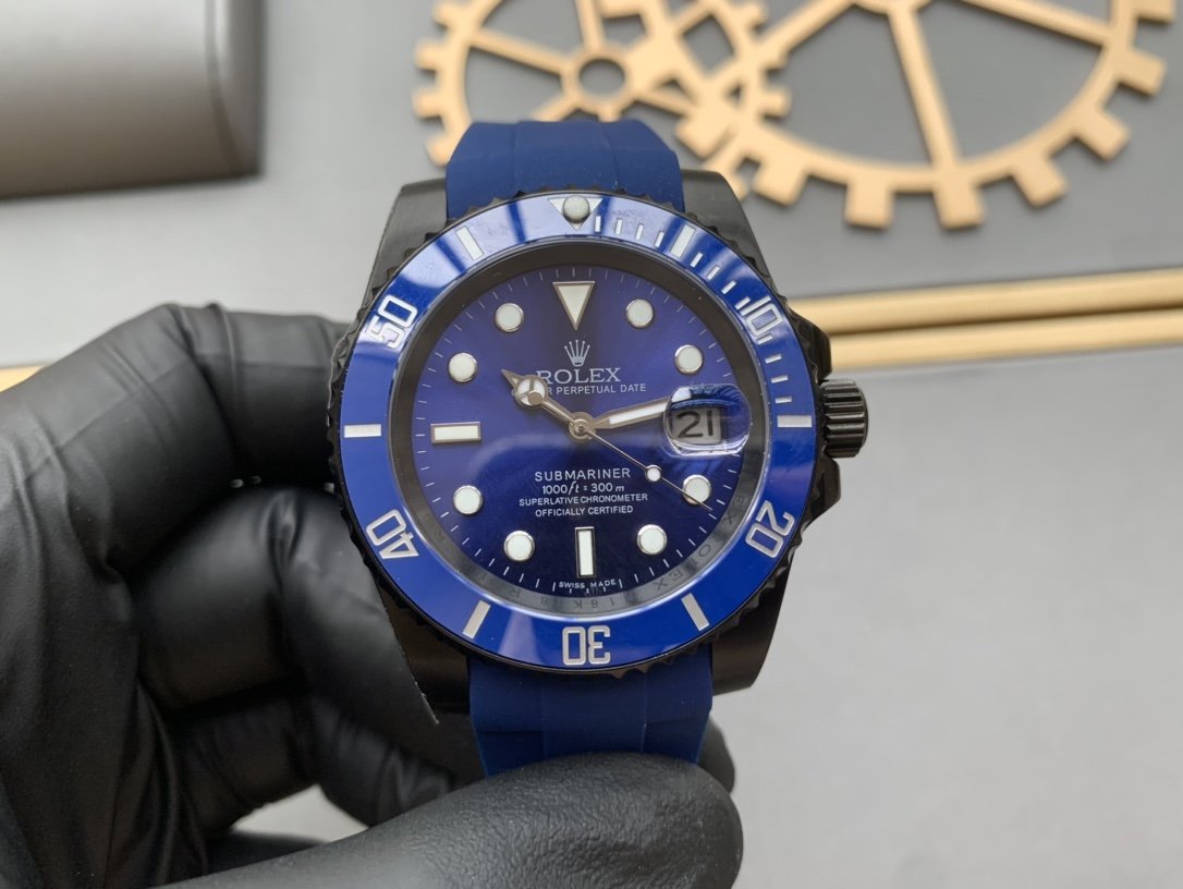 SUBMARINER DATE 41 BLACK CASE BLUE DIAL