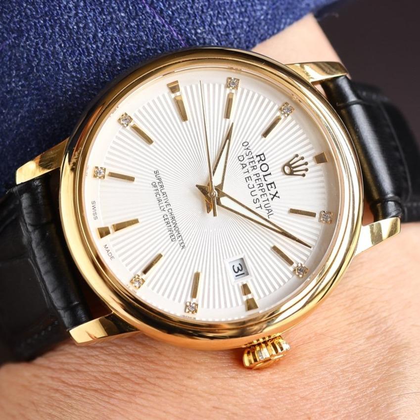 OYSTER PERPETUAL 41MM WHITE DIAL DIAMOND NUMERALS
