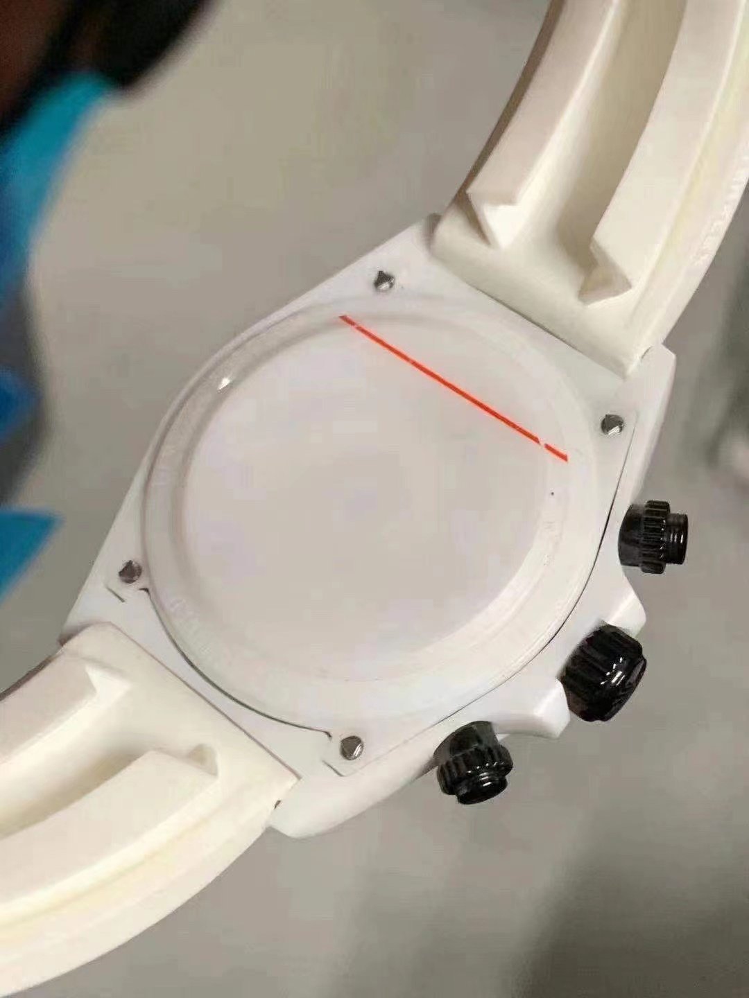 DAYTONA CUSTOM AET 40MM CUSTOM WHITE CERAMIC BLACK WHITE DIAL