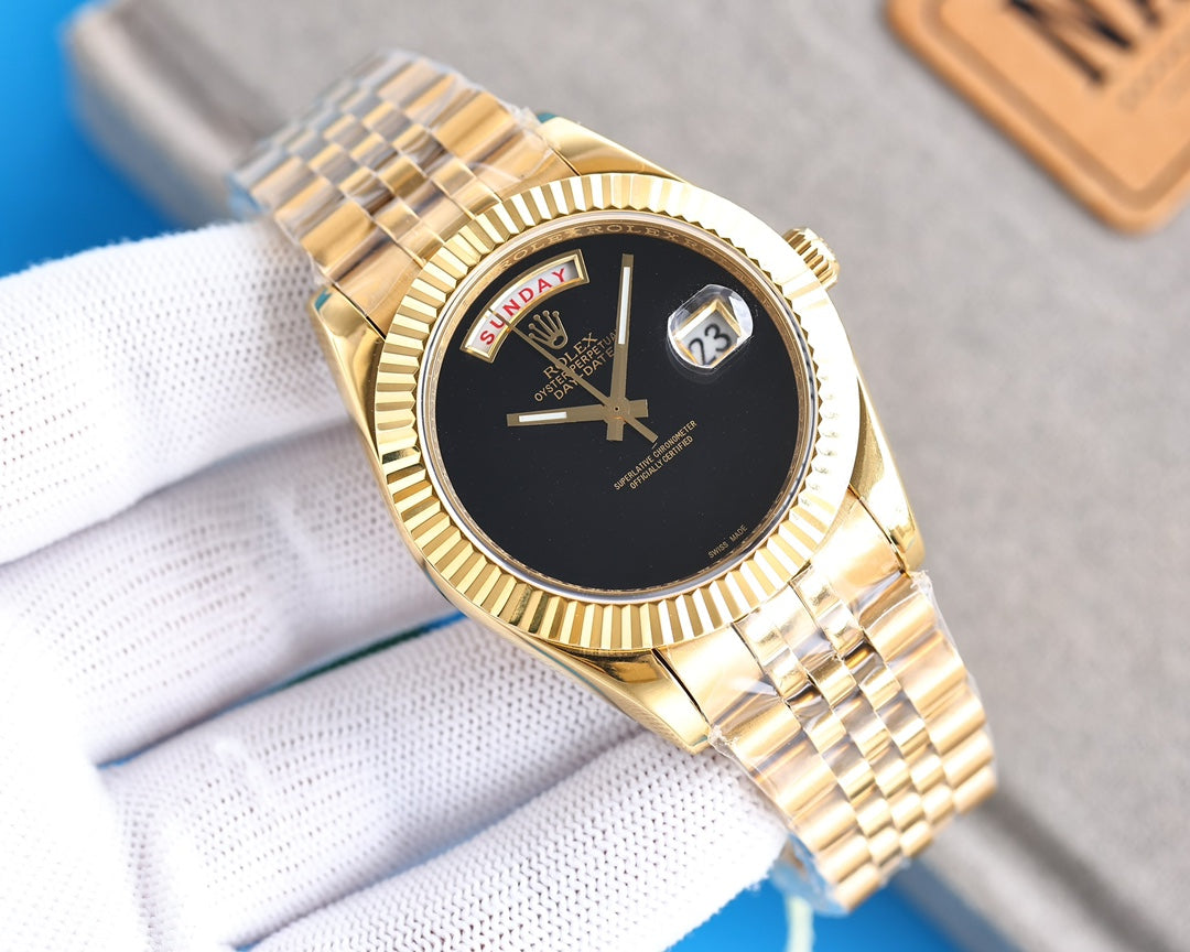 DAY-DATE 41 CUSTOM BLACK DIAL NO NUMERALS