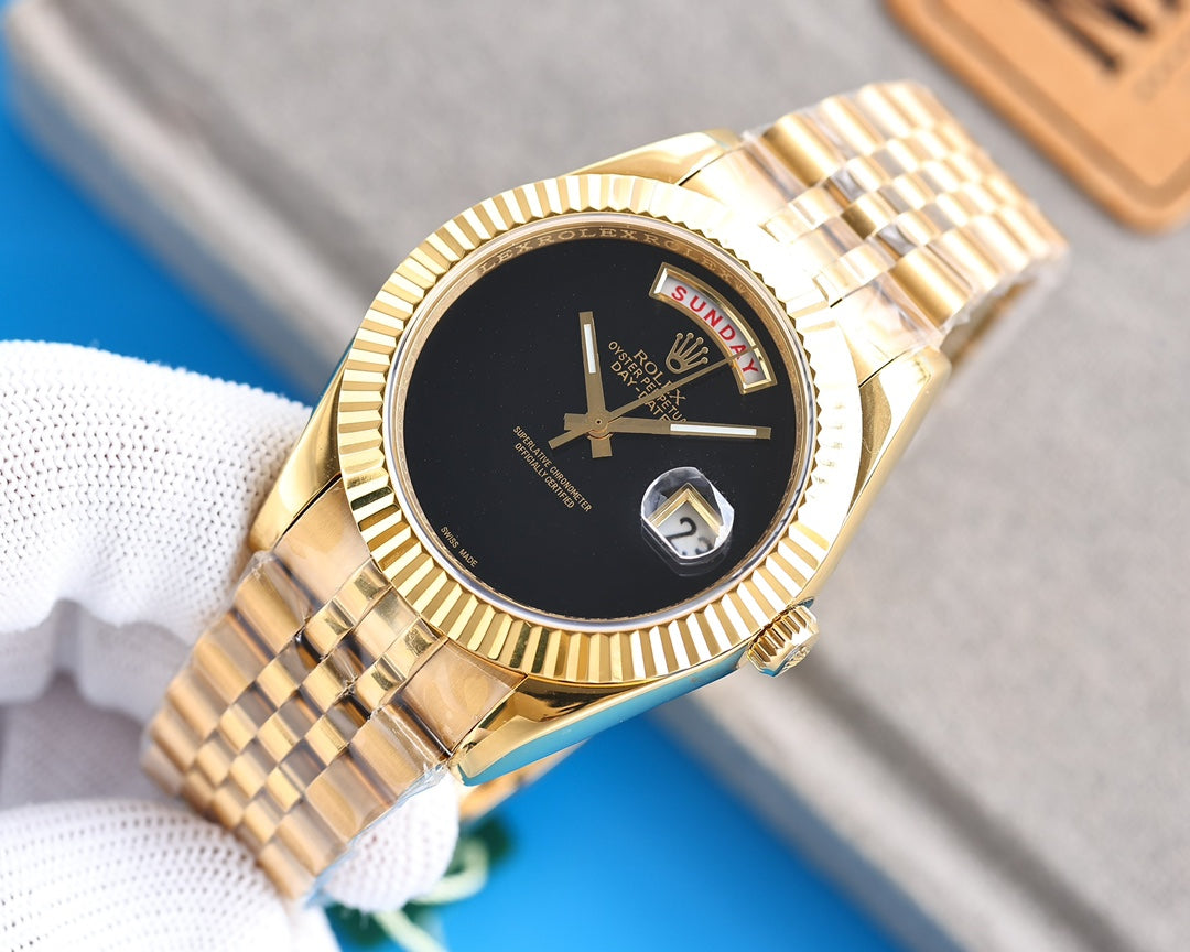 DAY-DATE 41 CUSTOM BLACK DIAL NO NUMERALS