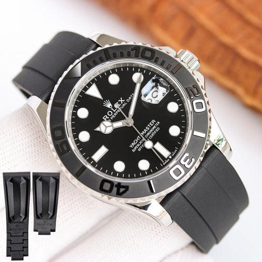 YACHT MASTER 42 STEEL CASE CERAMIC BEZEL