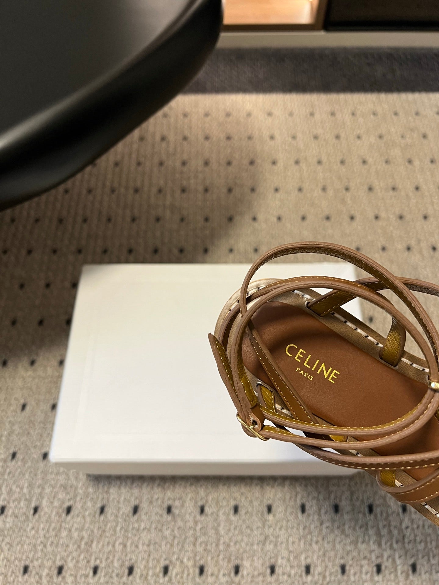 Celine 26ss Lympia Strappy Sandals Calfskin Leather