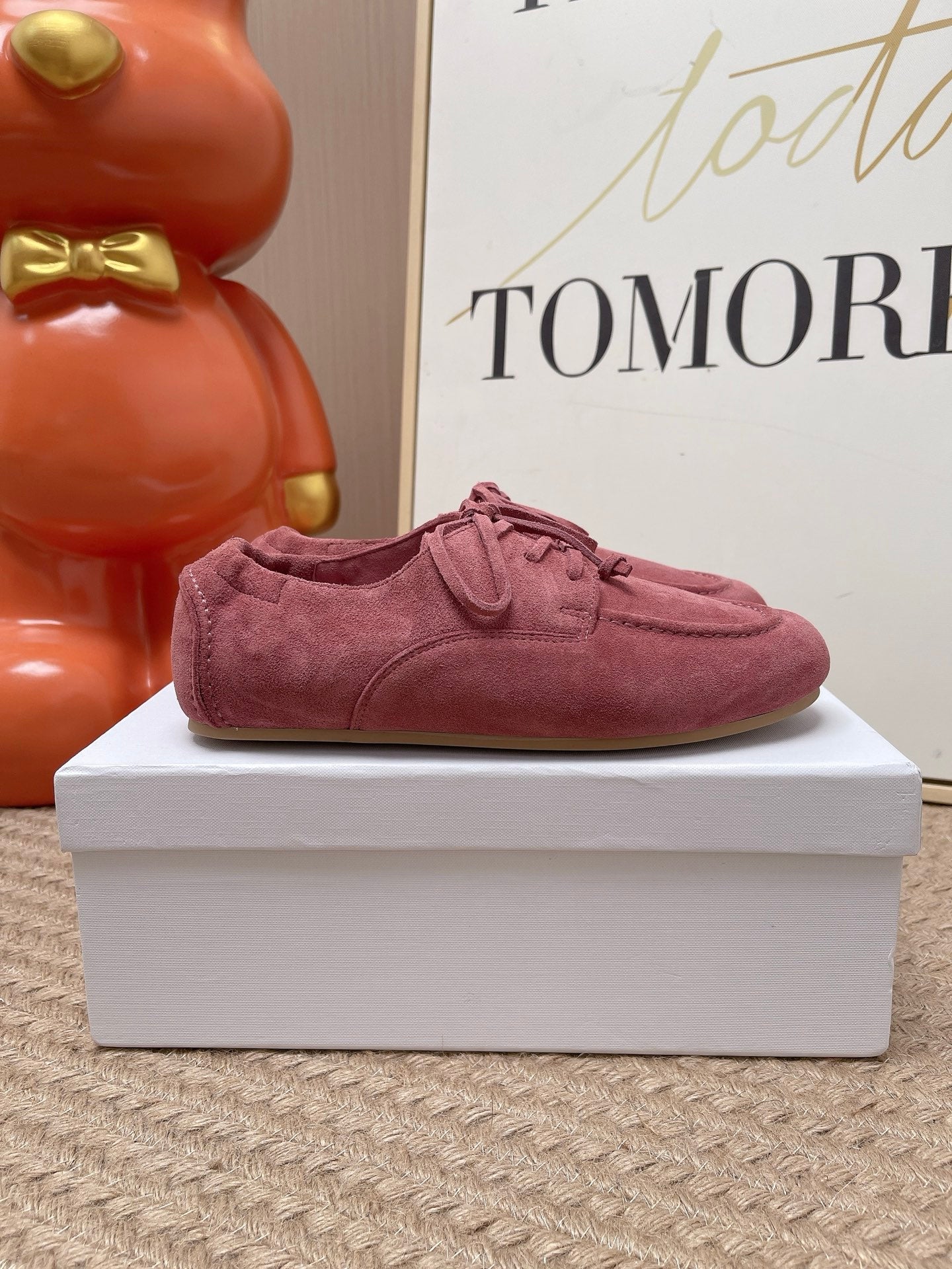 CE Adam Lace-Up Sneakers Dark Pink Suede Calfskin 951086