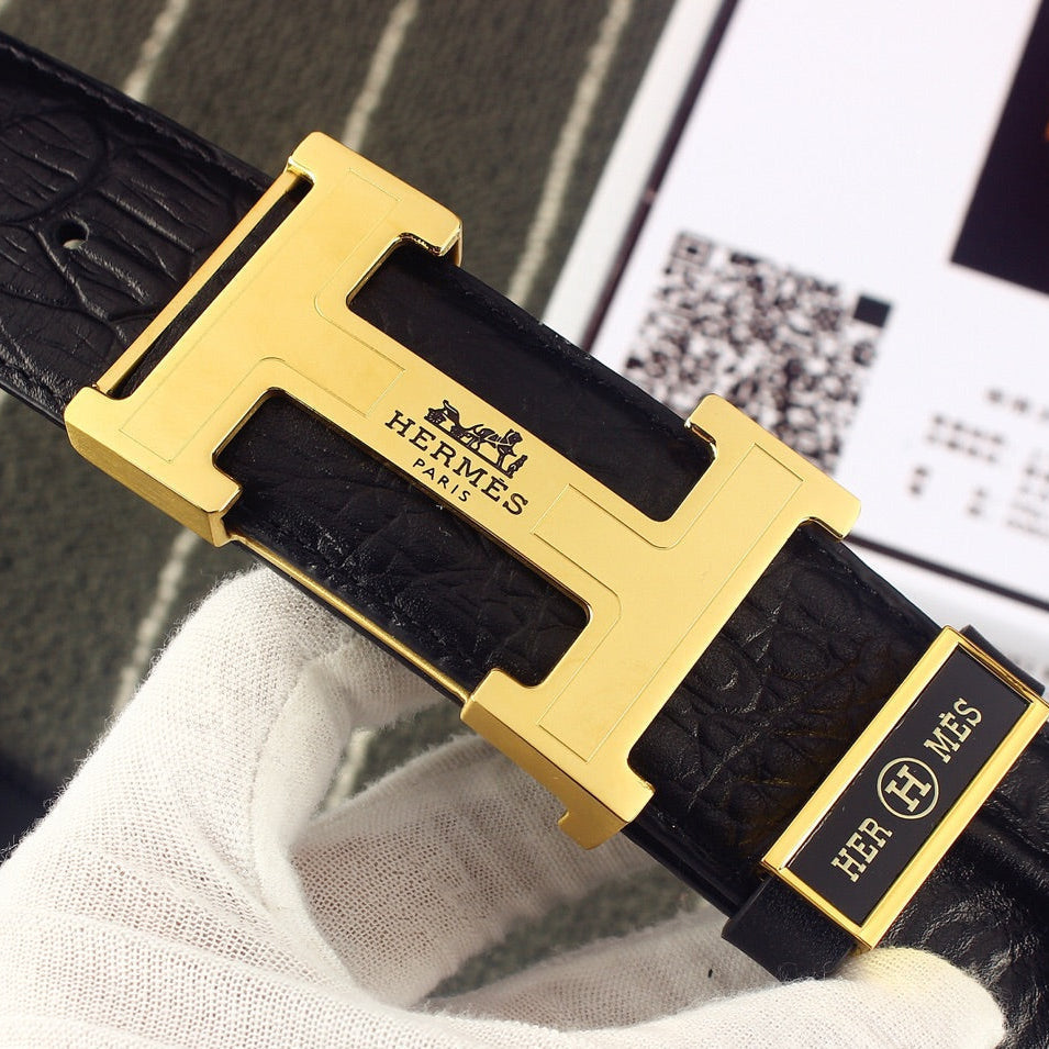 HM Original Belt 38mm Black Epsom Gold  Buckle 620266