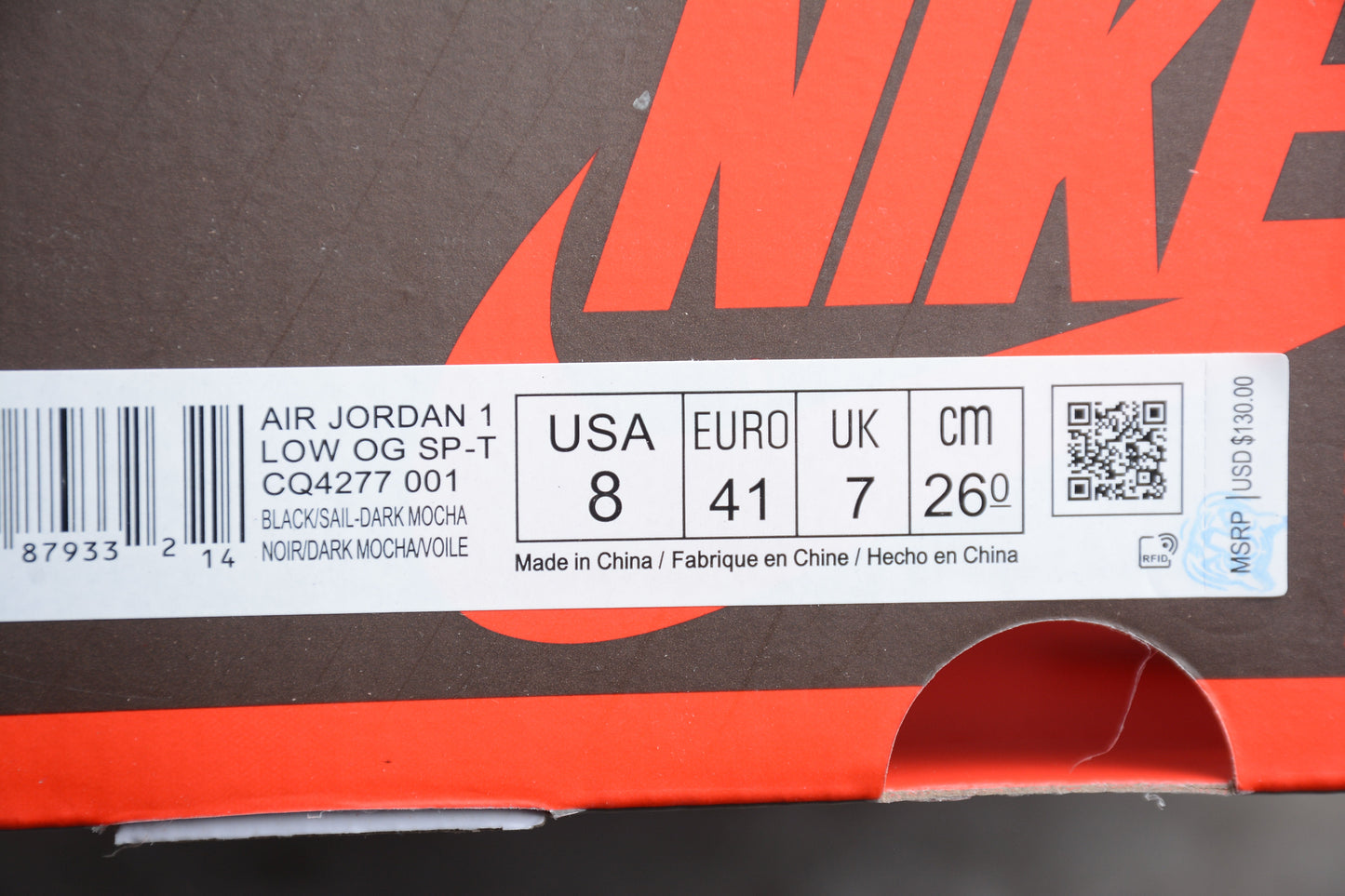 AJ 1 Retro Low OG SP Travis Scott Mocha