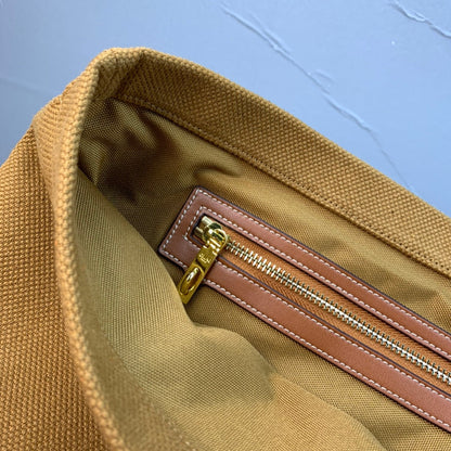 Celine Cabas Tote Brown Canvas 142093