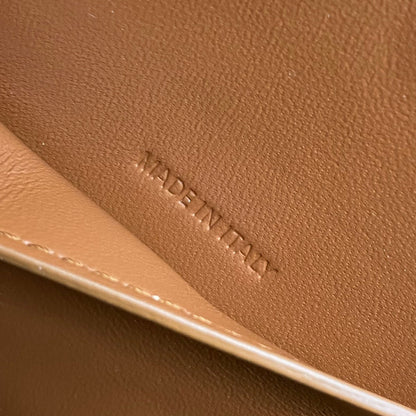 Celine Tabou Clutch on Strap Triomphe Beige Brown Canvas & Calfskin