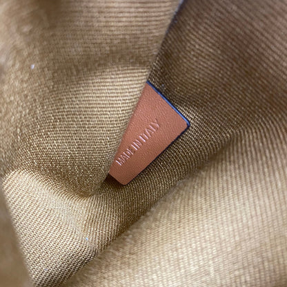 Celine Small Boston Bag Triomphe Beige Brown Canvas & Calfskin