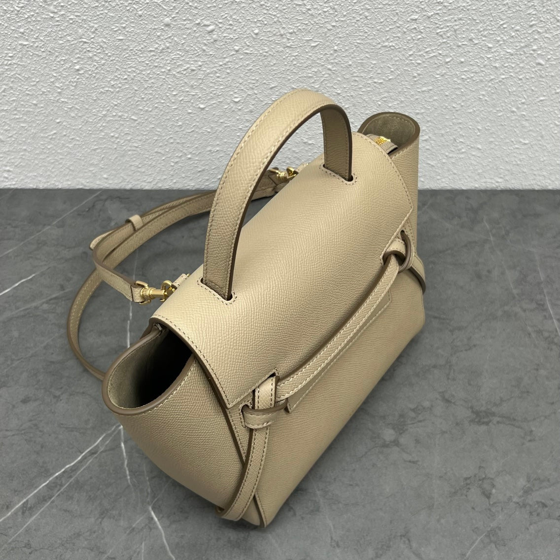 Celine  Nano Belt Bag Beige Grain Leather