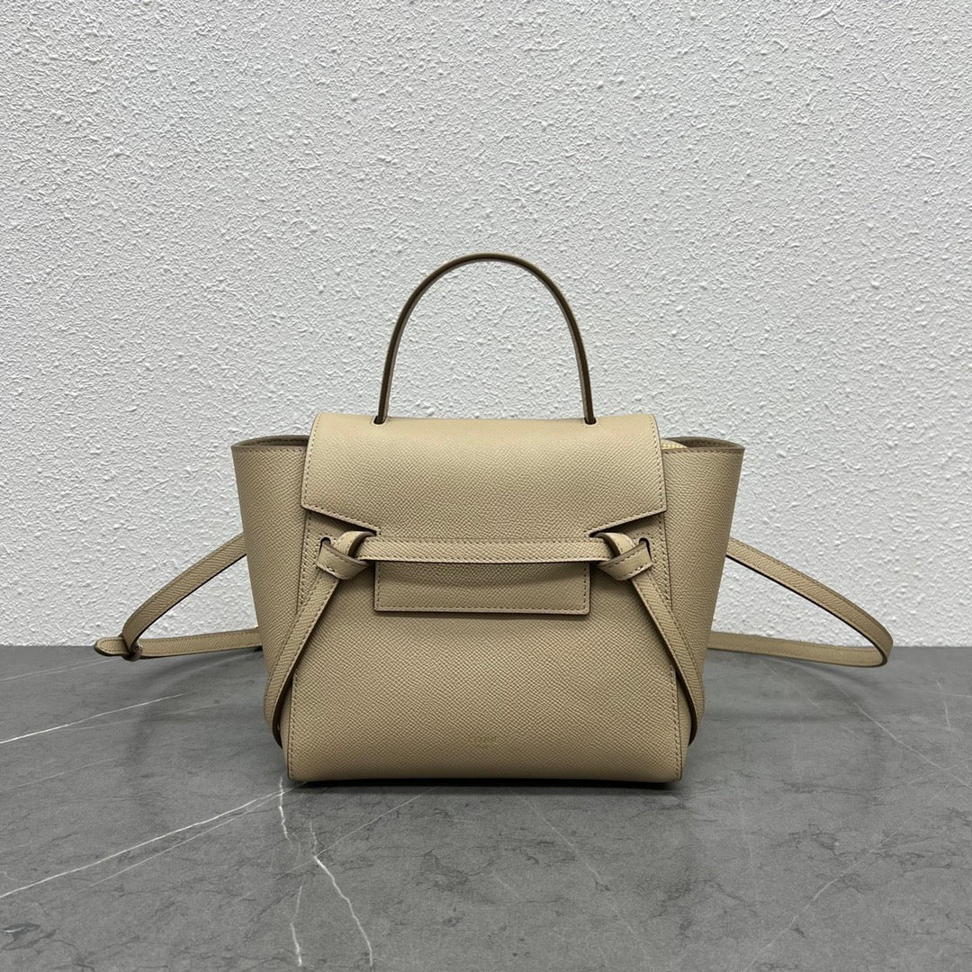 Celine  Nano Belt Bag Beige Grain Leather