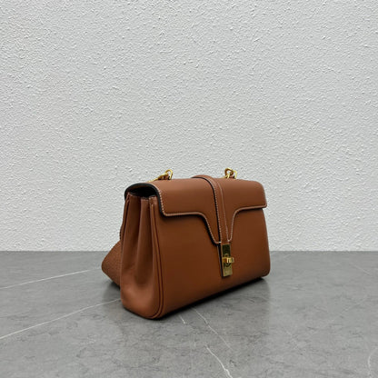 Celine Teen Soft 16 Shoulder Bag Tan Smooth Calfskin