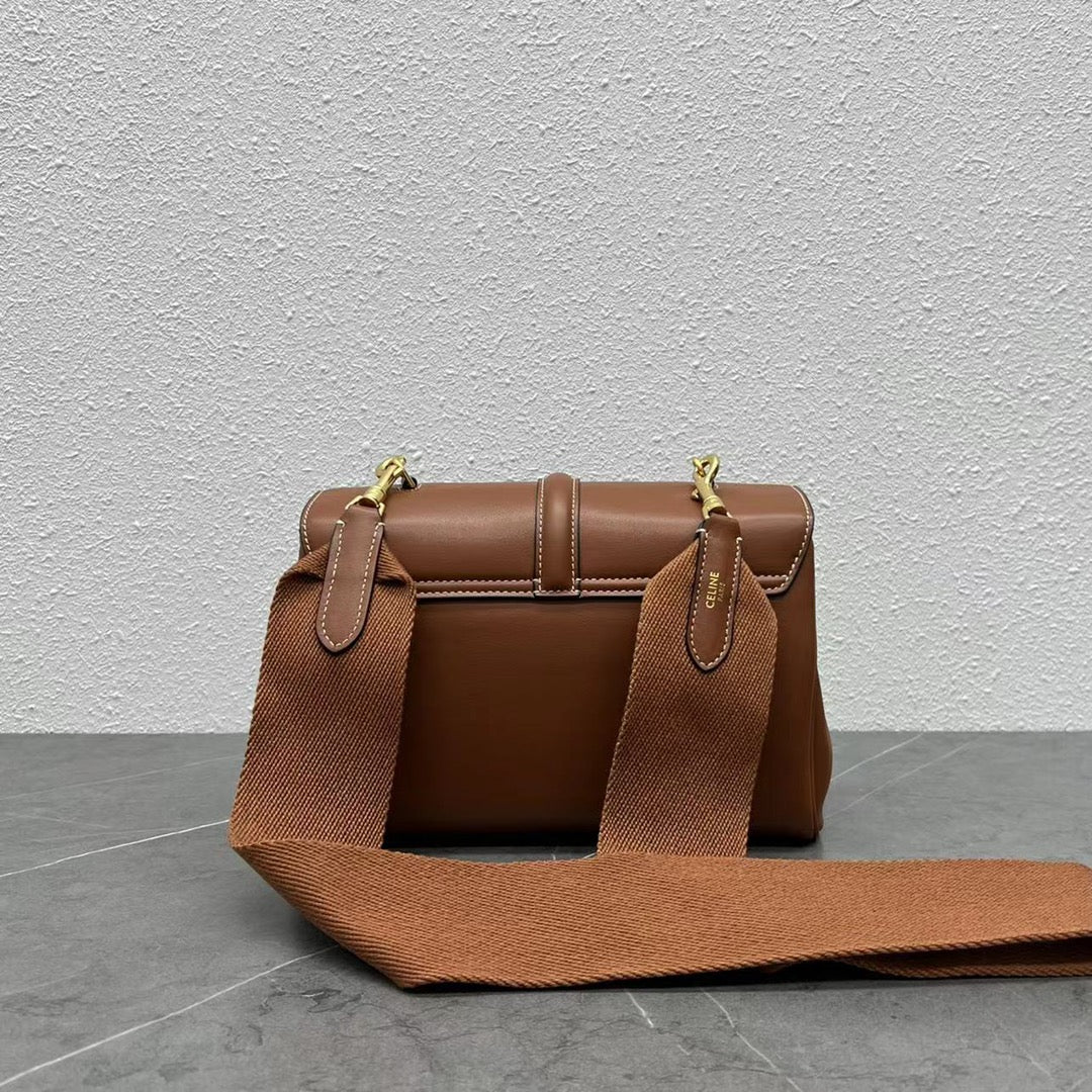 Celine Teen Soft 16 Shoulder Bag Tan Smooth Calfskin