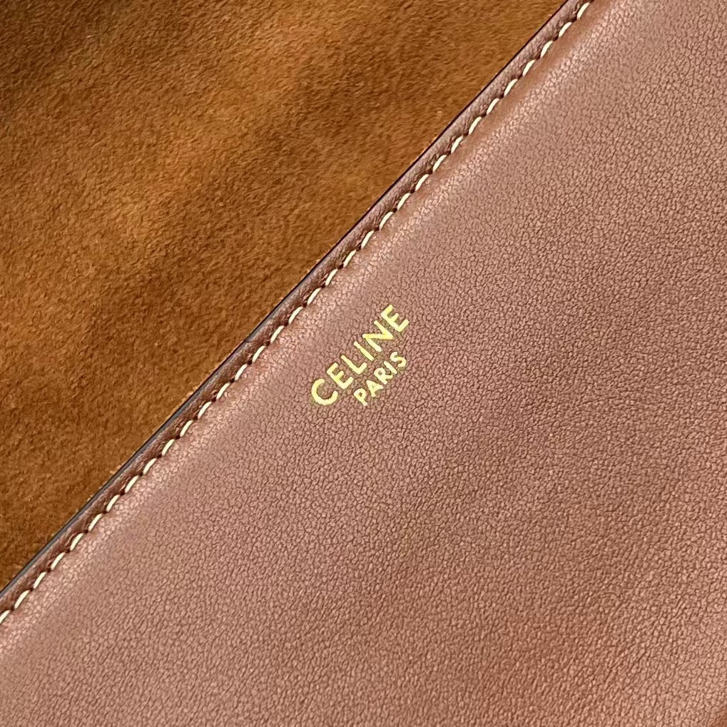 Celine Teen Soft 16 Shoulder Bag Tan Smooth Calfskin
