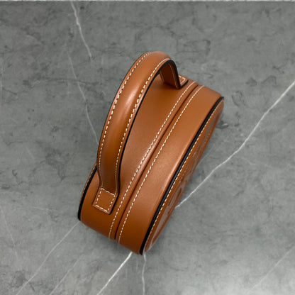 Celine Oval Minaudière Cuir Triomphe Brown Calfskin