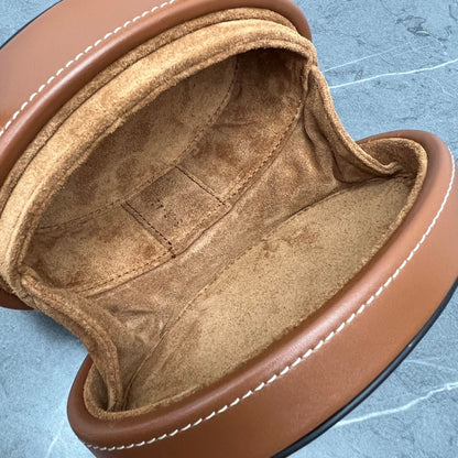 Celine Oval Minaudière Cuir Triomphe Brown Calfskin
