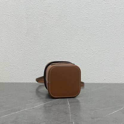 Celine Small Box Cuir Triomphe Bag Brown Calfskin