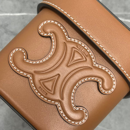 Celine Small Box Cuir Triomphe Bag Brown Calfskin