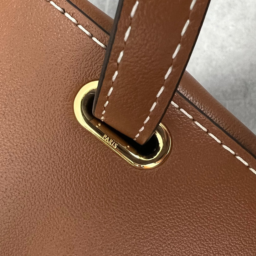 Celine Small Box Cuir Triomphe Bag Brown Calfskin